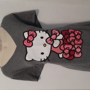 Plus Size 2 2x Torrid Gray Pink Hello Kitty V Neck Tee Top Shirt NWT